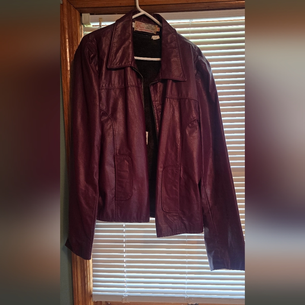 Burgundy Leather Jacket